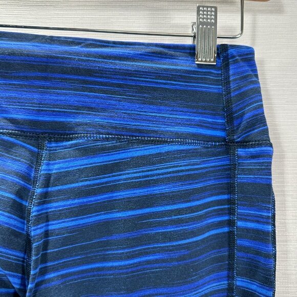 Nike Compression Pants Womens Small Dri Fit Blue Stripe Cotton Blend - Picture 6 of 9